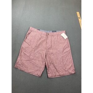 Wallin & Bros. Shorts Mens 33 Red Chino Canvas Flat Front 9 Inseam Casual Summer